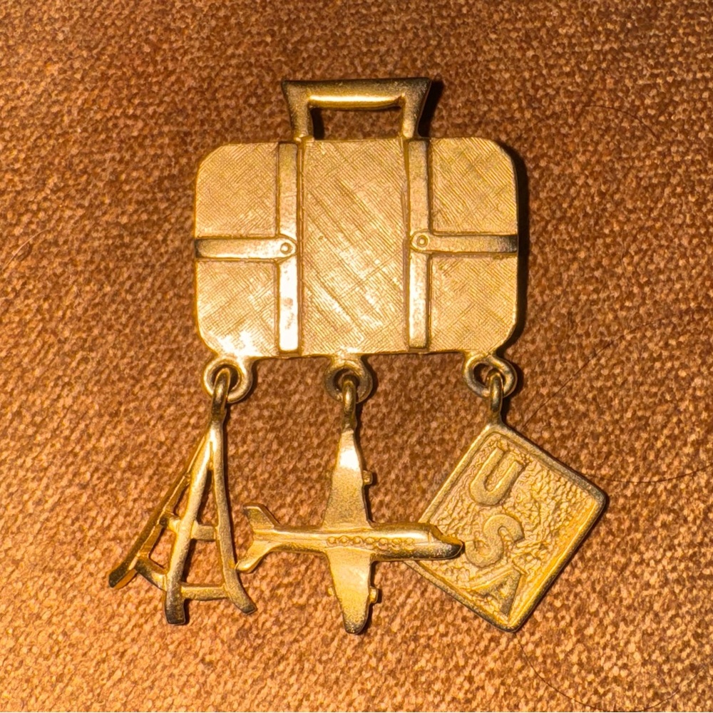 Vintage Travel RVP Gold Pin